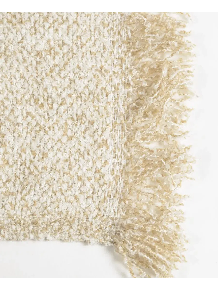 Плед Ruth Boucle Texture, 127 x 152 см Rizzy Home — изображение 6 из 8, бежевый