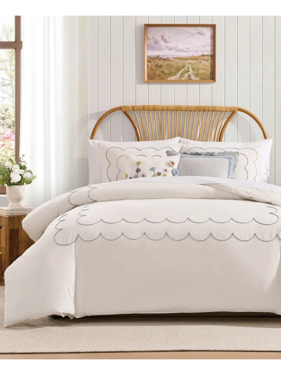 Комплект стеганого пододеяльника с оборкой Daydream Scallop, King Peri Home