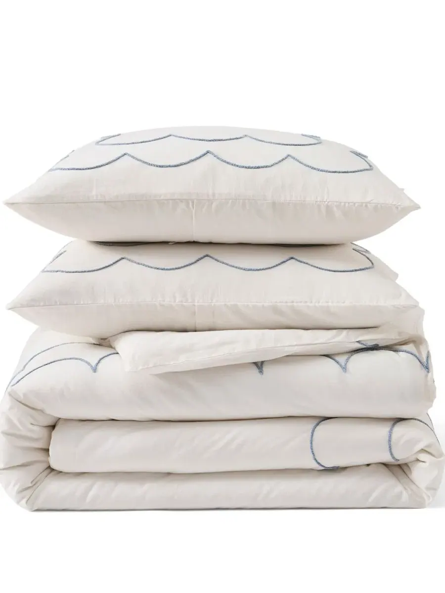 Комплект стеганого пододеяльника с оборкой Daydream Scallop, King Peri Home — изображение 3 из 7