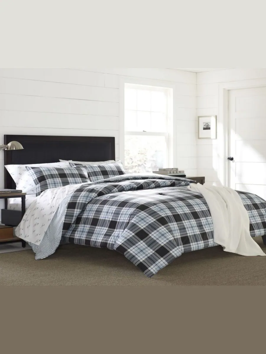 Комплект постельного белья Lewis Atlantic Plaid, размер Twin Eddie Bauer