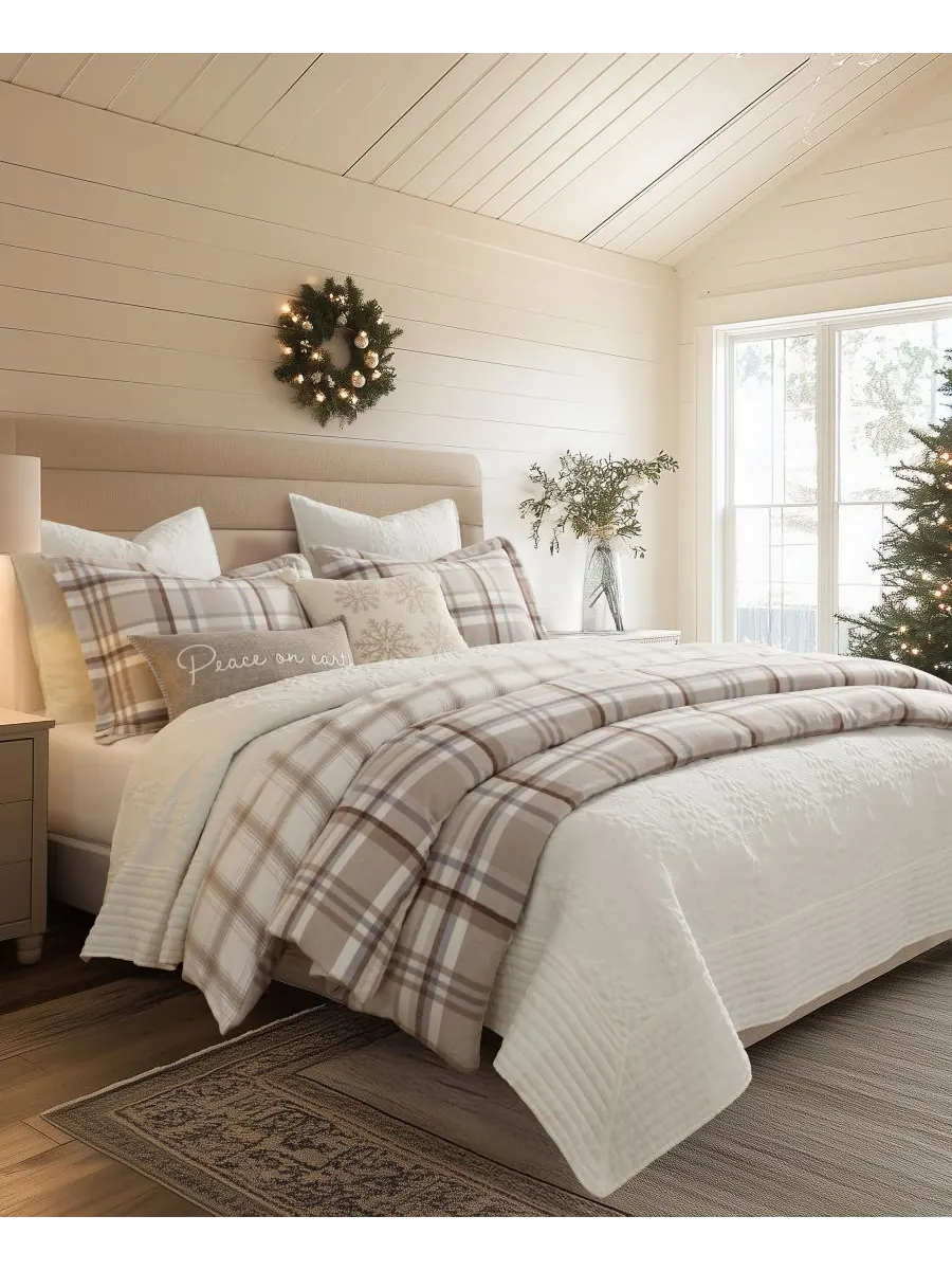 Комплект постельного белья Spencer Plaid Flannel из 3 предметов, размер King/California King Levtex — изображение 2 из 7