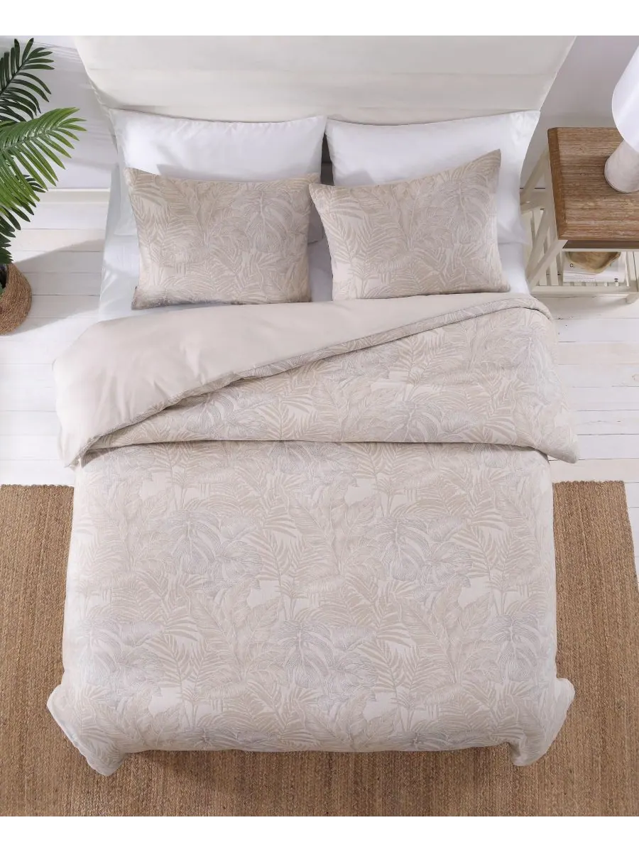 Комплект постельного белья Tommy Bahama Jungle Palms из хлопка, 3 предмета, размер King Tommy — изображение 3 из 10, бежевый