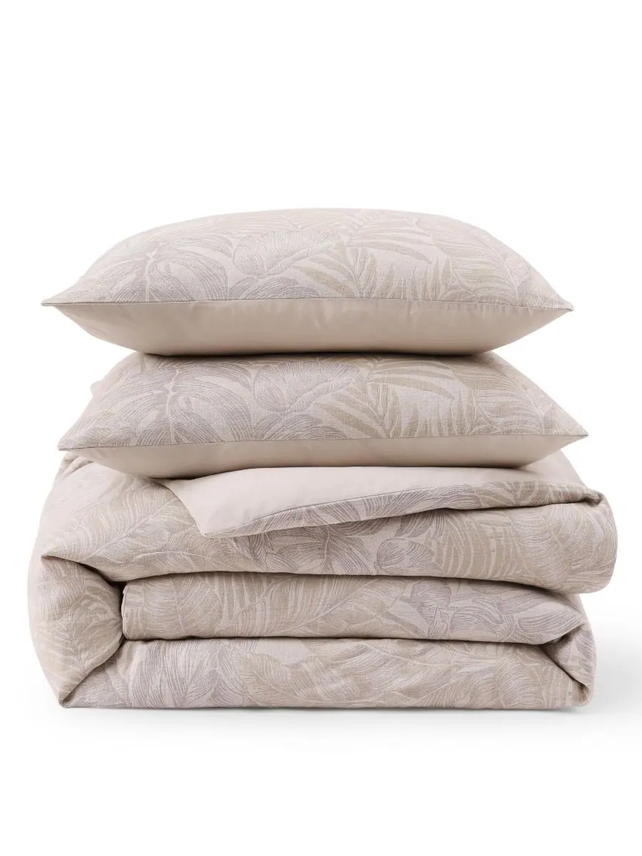 Комплект постельного белья Tommy Bahama Jungle Palms из хлопка, 3 предмета, размер King Tommy — изображение 8 из 10, бежевый