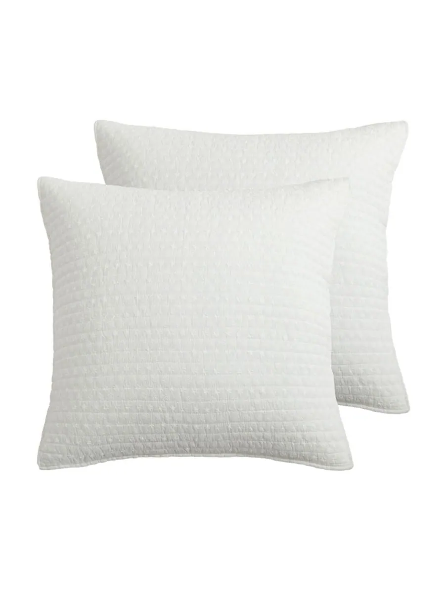 Комплект из 2 наволочек с люверсами, европейский стиль Levtex, Cream, European Sham Set