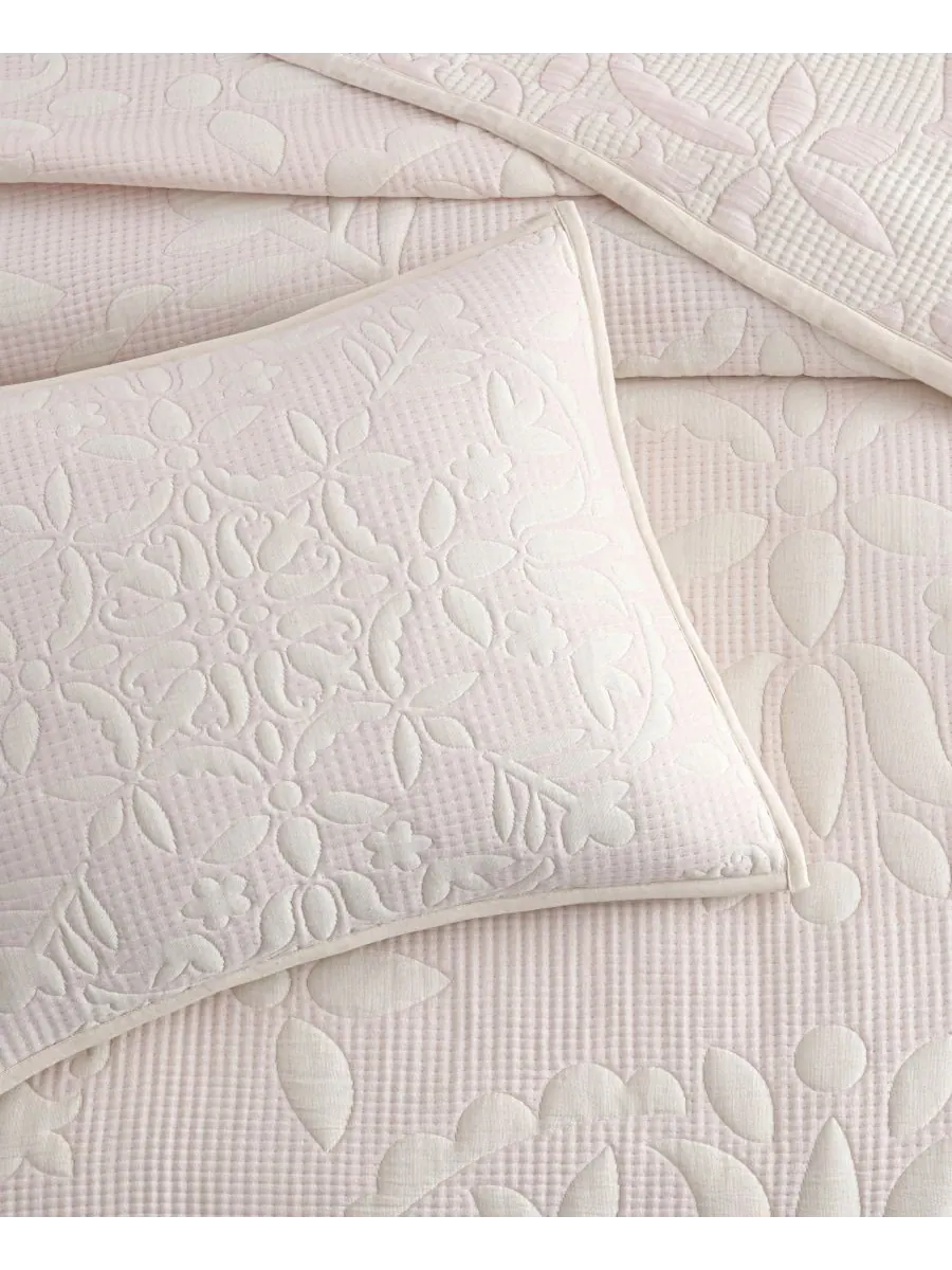 Комплект постельного белья Medallion Floral из 3 предметов, размер King Peri Home — изображение 3 из 5, пудровый розовый