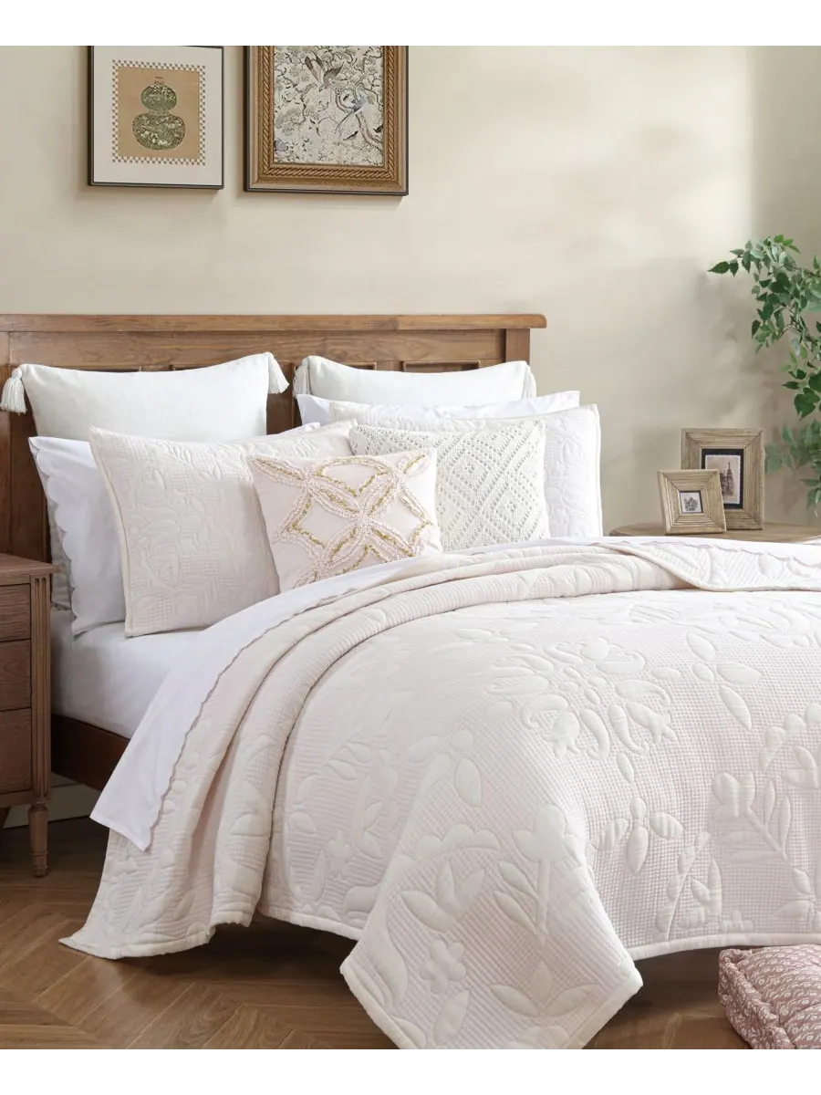 Комплект постельного белья Medallion Floral из 3 предметов, размер King Peri Home — изображение 5 из 5, пудровый розовый