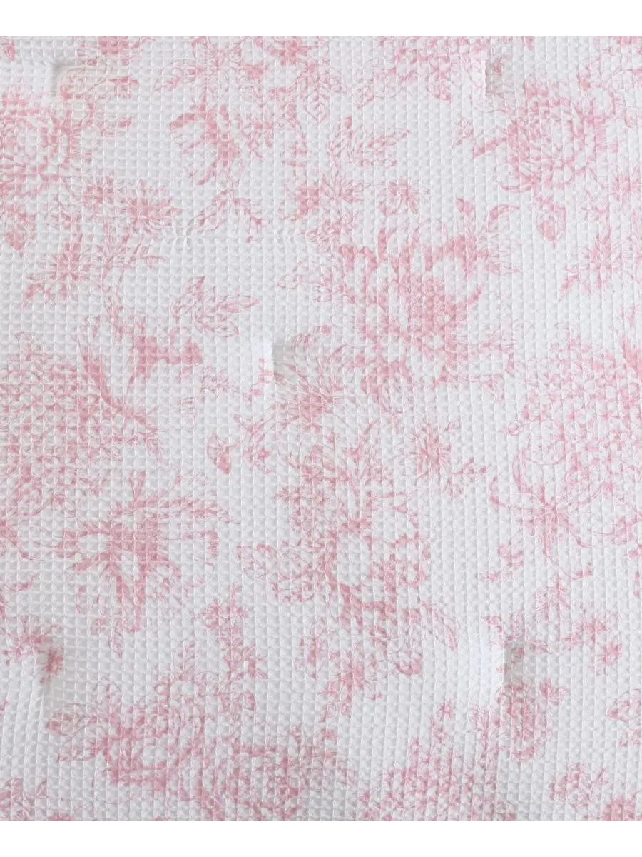 Комплект постельного белья delphine poly waffle, 3 предмета, размер full/queen. Laura Ashley — изображение 6 из 7, розовый