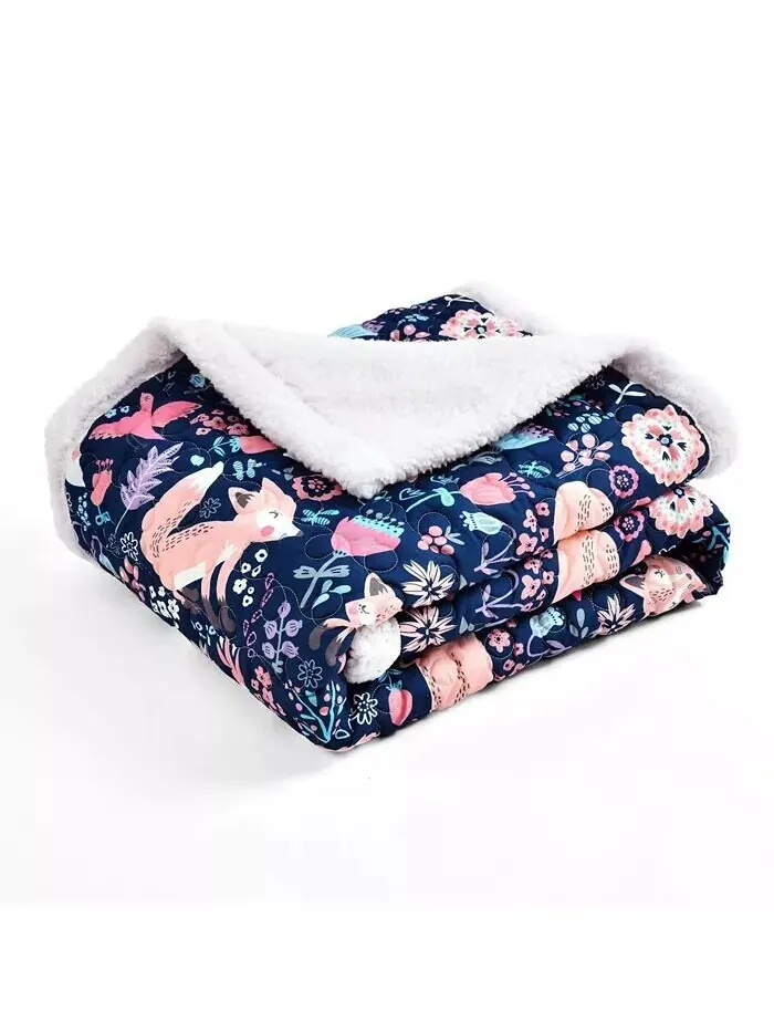 Плед Pixie Fox из шерпы для детей, 60 x 50 дюймов Lush Décor