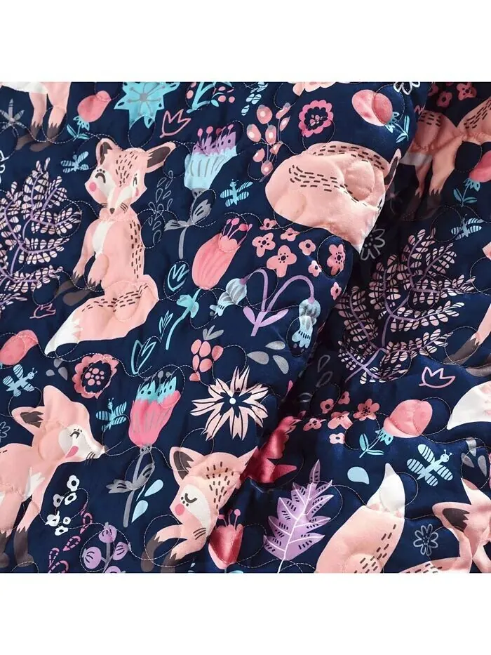 Плед Pixie Fox из шерпы для детей, 60 x 50 дюймов Lush Décor — изображение 3 из 7, темно-синий розовый