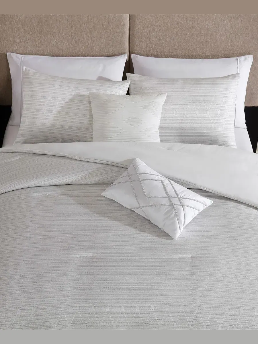 Комплект постельного белья Marguerite Jacquard VCNY Home — изображение 3 из 7, серый