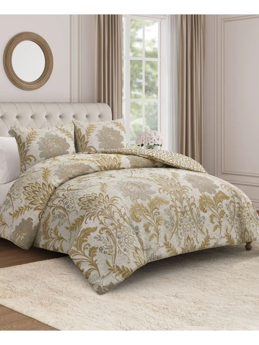 Комплект постельного белья Ansonia из 3 предметов, размер Queen Waterford — изображение 2 из 7, белый