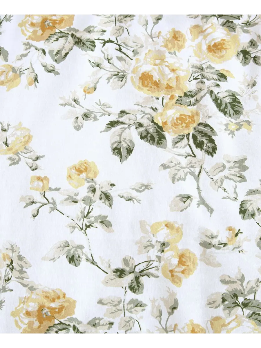 Комплект постельного белья «Розы» из атласа, 2 предмета, размер Twin Laura Ashley — изображение 5 из 8, золотистый/зеленый