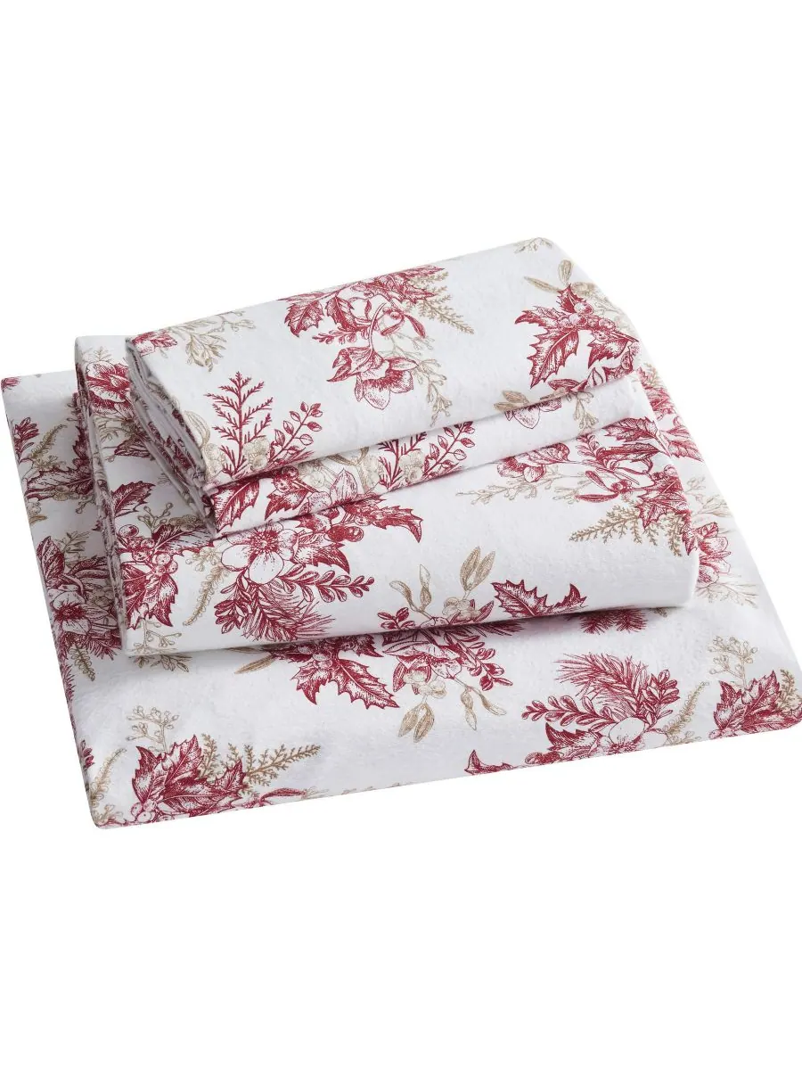 Комплект постельного белья Home Toile из 100% хлопковой фланели, 4 предмета, размер Full Tahari