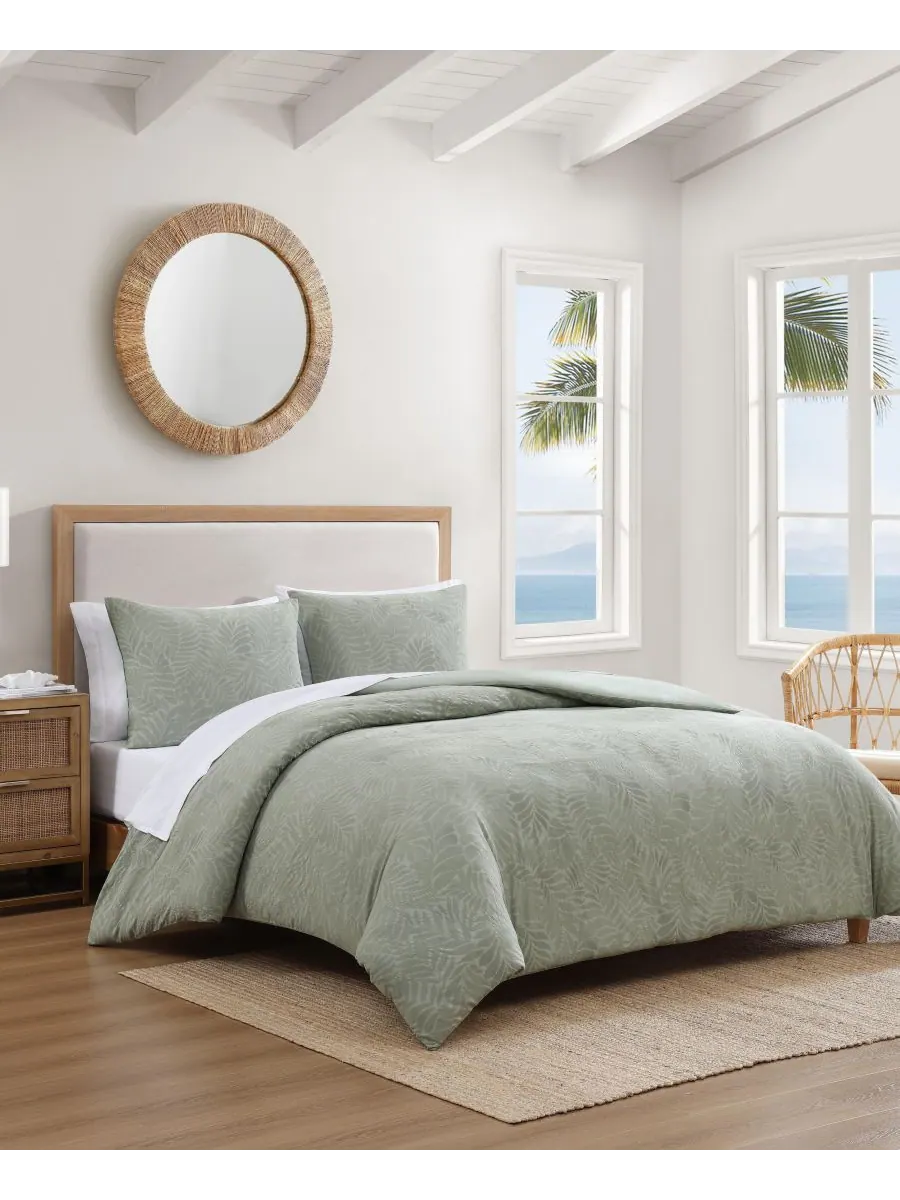 Комплект постельного белья Tommy Bahama Harbor Palm Cotton из 3 предметов, размер Full/Queen Tommy — изображение 2 из 10