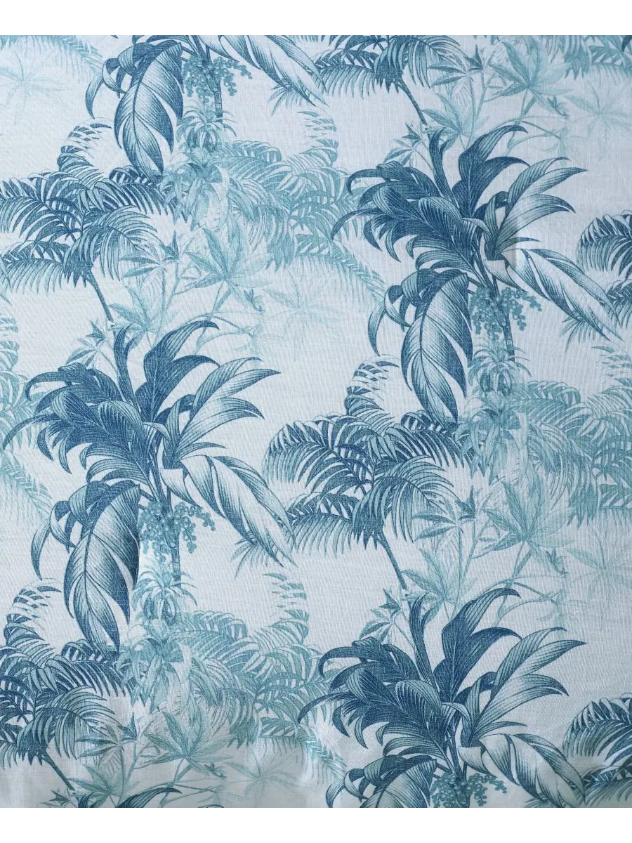 Комплект постельного белья Tommy Bahama Legacy Palms, 3 предмета, двусторонний, размер Full/Queen — изображение 6 из 9, синий