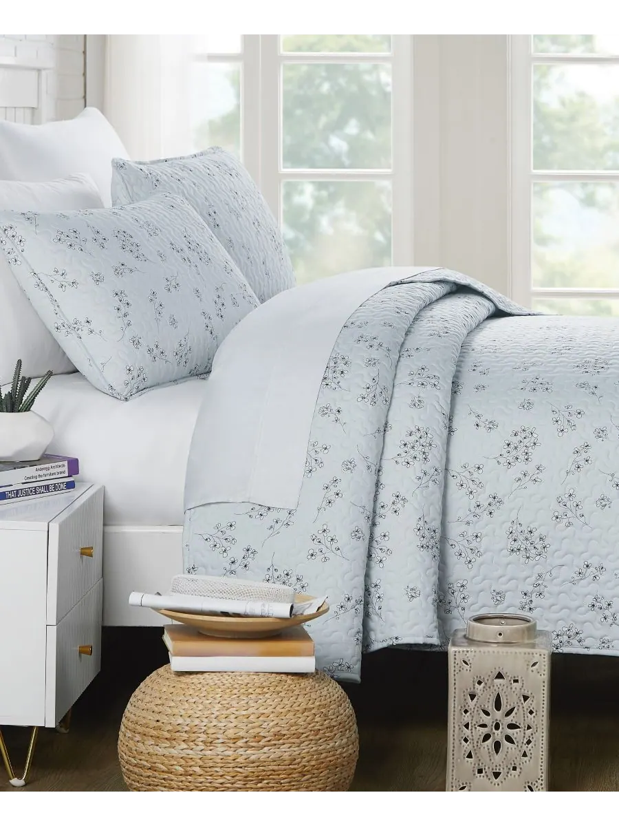 Комплект постельного белья Sweet Florals, 3 предмета, размер King/California King Southshore Fine — изображение 2 из 4, синий