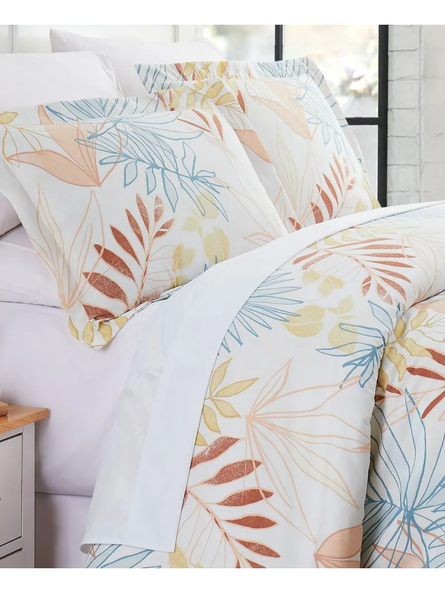 Комплект постельного белья tropic leaf из 3 предметов, размер full/queen Southshore Fine Linens — изображение 4 из 5, мульти