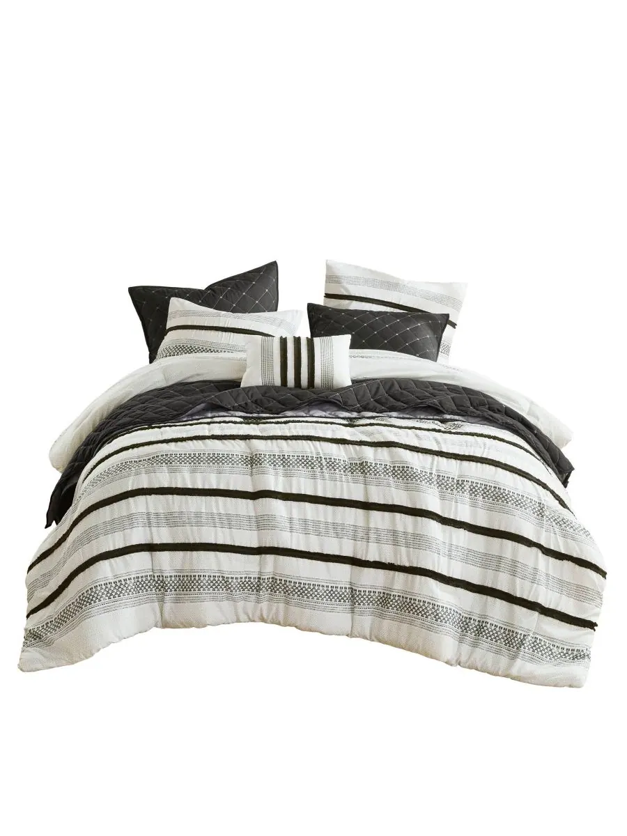 Комплект постельного белья carolina stripe, 7 предметов, размер king/california king Madison Park — изображение 5 из 9