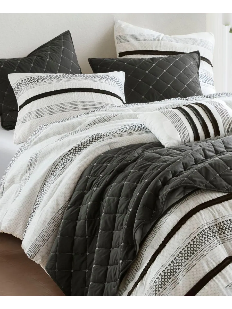 Комплект постельного белья carolina stripe, 7 предметов, размер king/california king Madison Park — изображение 6 из 9