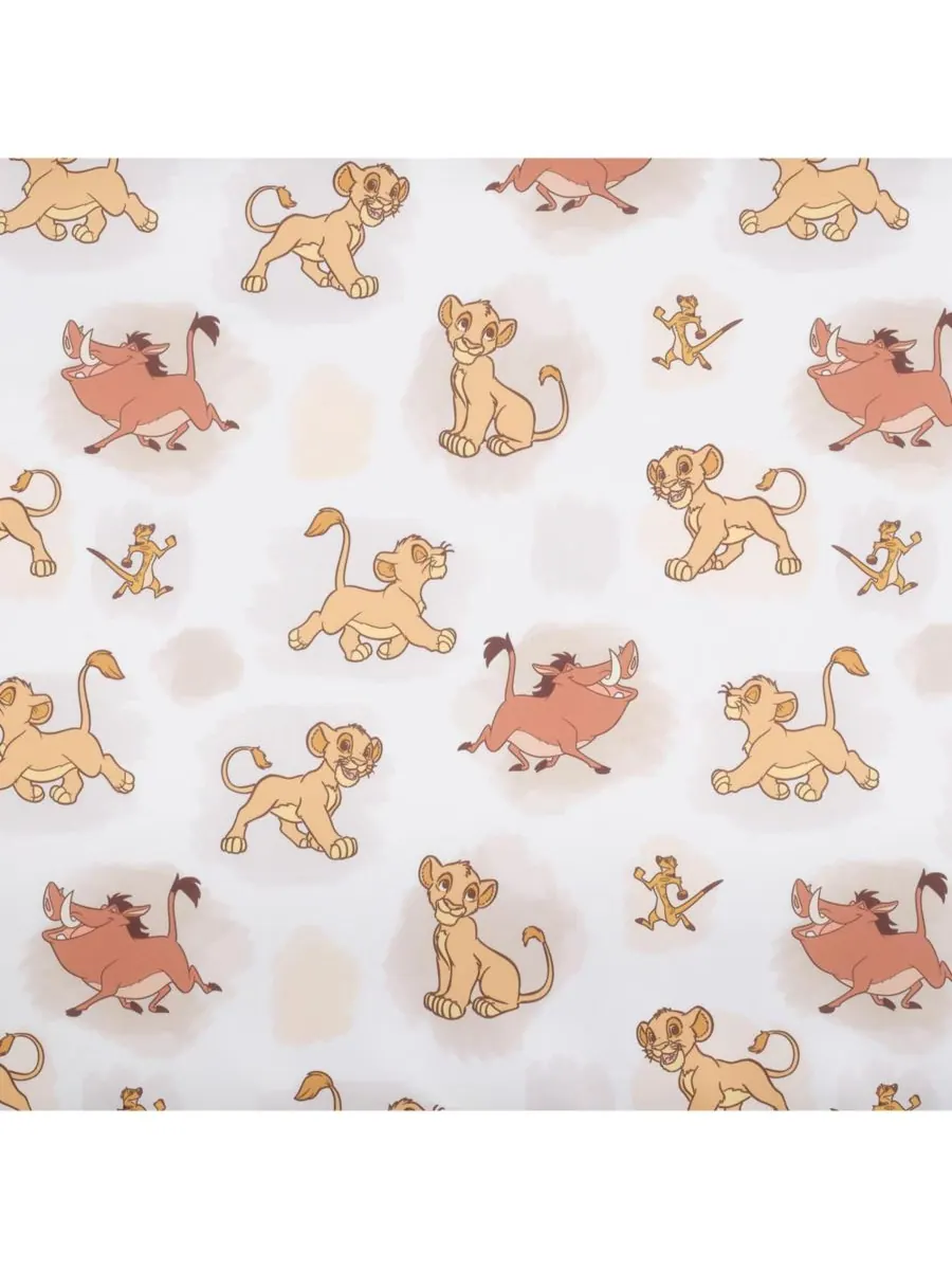 Lambs & Ivy Простыня для детской кроватки Disney Baby Lion King Safari - белая — изображение 5 из 6, белый