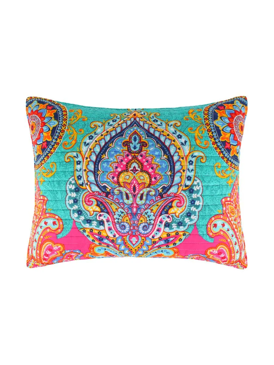 Двусторонний комплект постельного белья Fantasia Boho, 2 предмета, размер Twin/Twin XL Levtex — изображение 7 из 7, бирюзовый