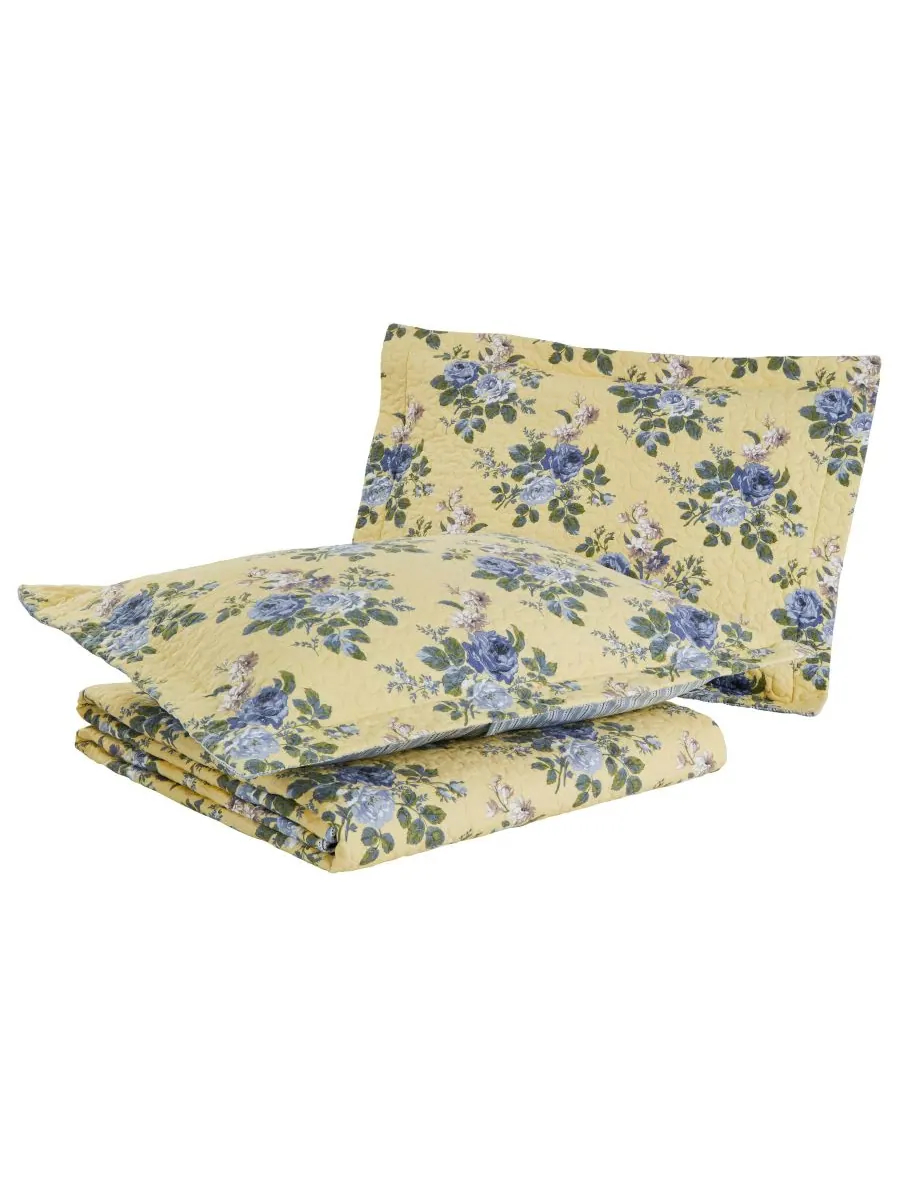 Двусторонний комплект постельного белья из хлопка Linley, 2 предмета, размер Twin Laura Ashley — изображение 6 из 7, желтый