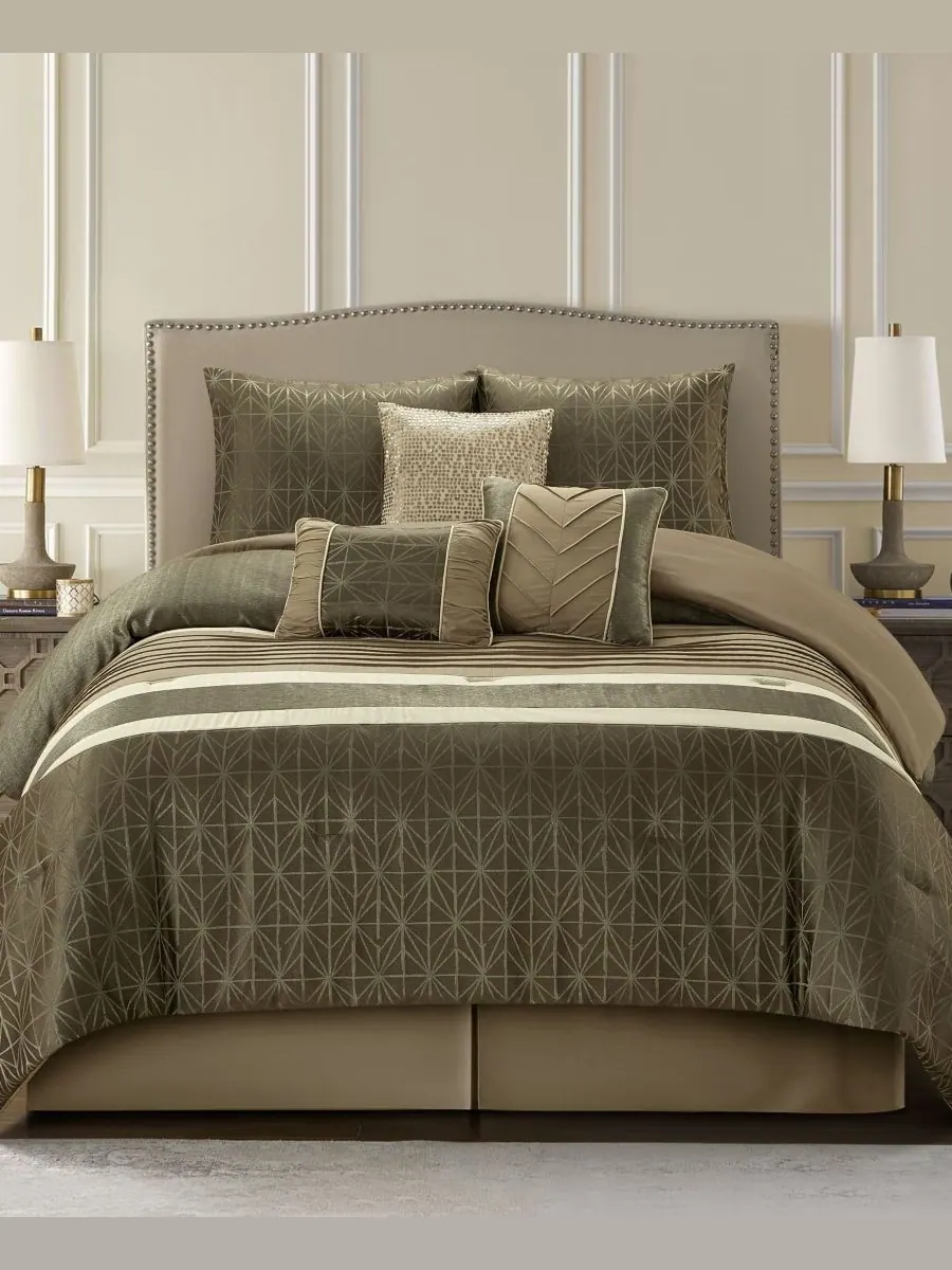 Комплект постельного белья trinity geometric из 9 предметов, размер king Stratford Park