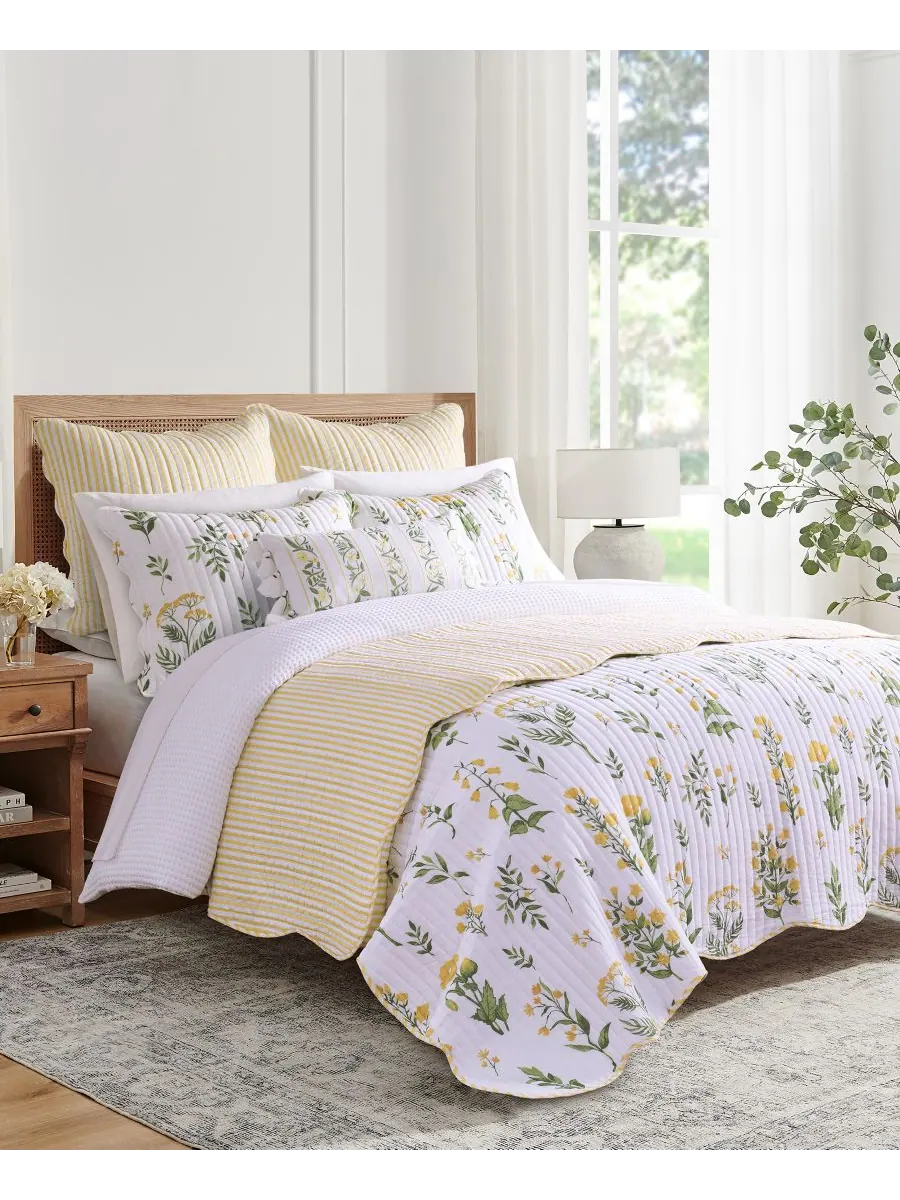 Комплект постельного белья Home Daffodil, двусторонний, 2 предмета, размер Twin/Twin XL Levtex — изображение 4 из 7, желтый