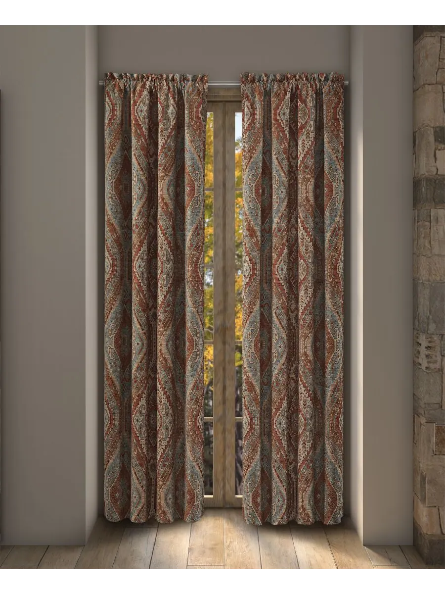 Пара оконных штор Jackson Lodge, 127 x 241 см J Queen New York, глиняный