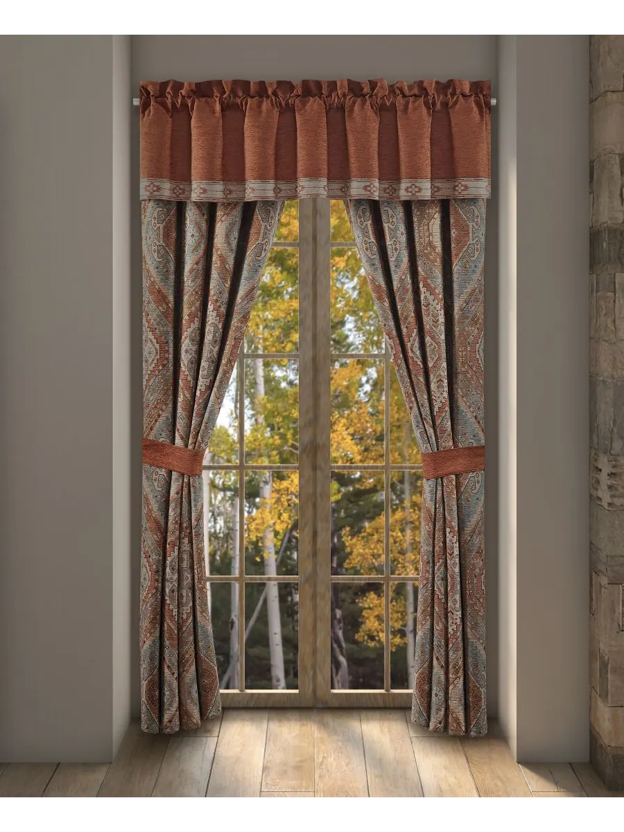 Пара оконных штор Jackson Lodge, 127 x 241 см J Queen New York, глиняный — изображение 3 из 4, глина