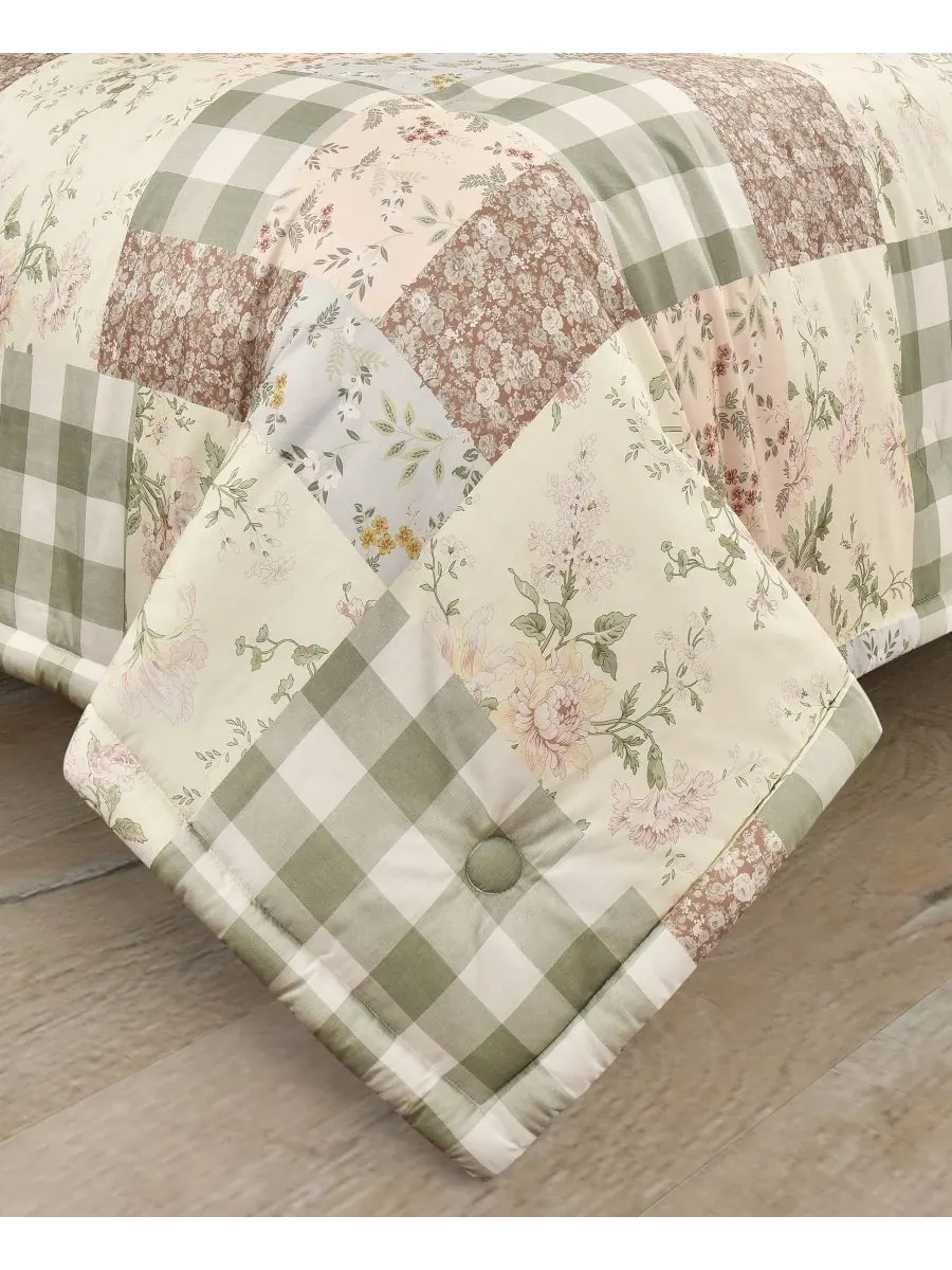 Комплект постельного белья Eloise Patchwork из 3 предметов, размер Full/Queen Piper & Wright — изображение 3 из 5, мульти