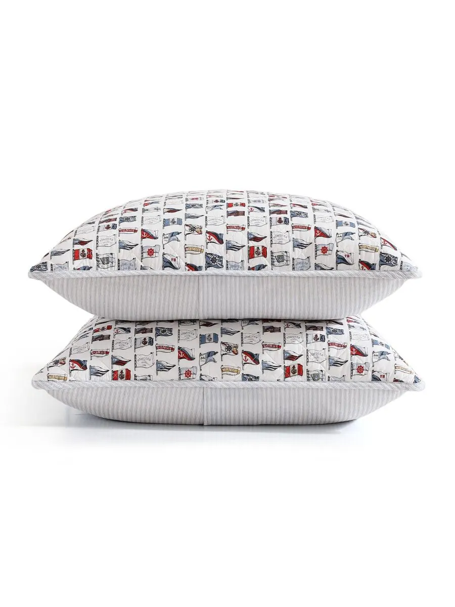 Tommy Hilfiger комплект постельного белья из хлопка с рисунком размер King, 3 предмета — изображение 7 из 7