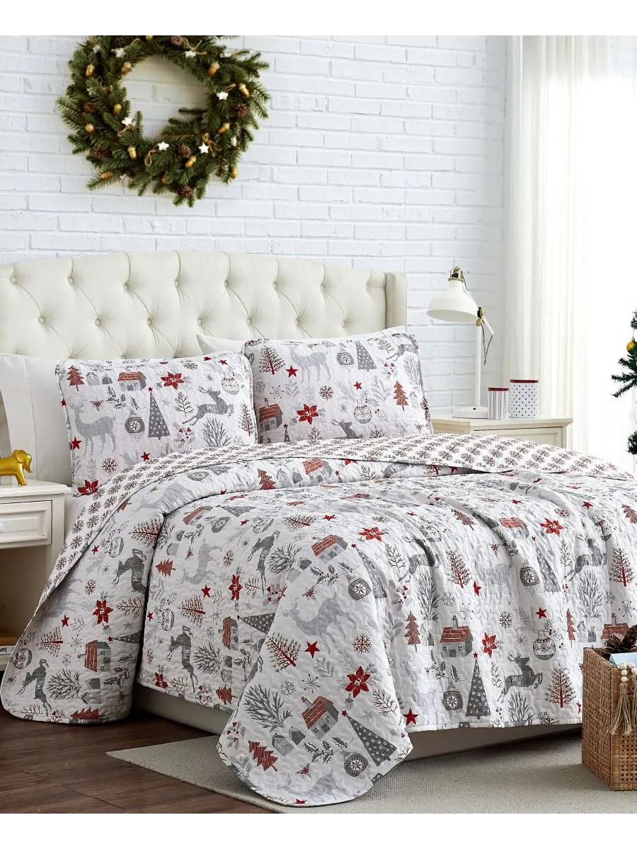 Комплект постельного белья Holly Jolly Lane, двусторонний, 3 предмета, размер Full/Queen Southshore