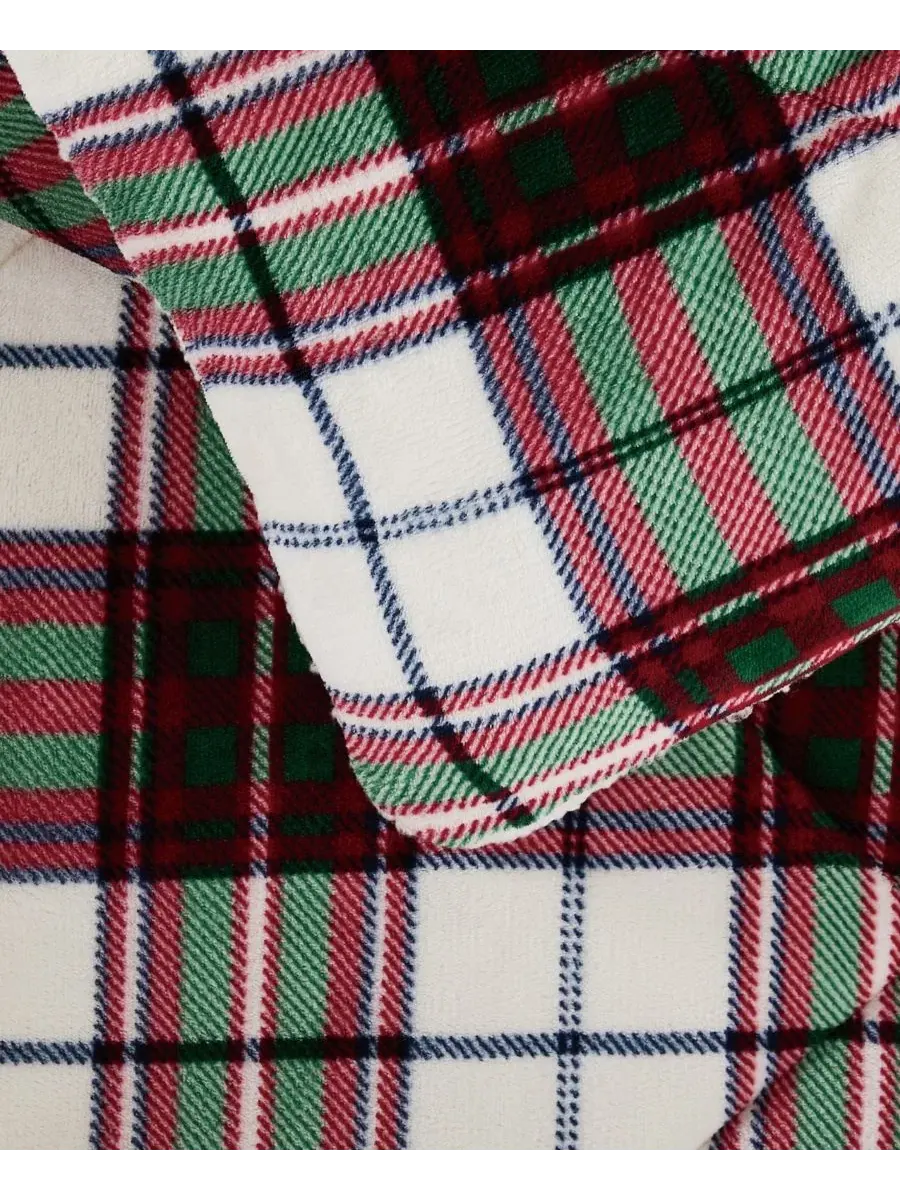 Комплект постельного белья Marlon Plaid, King Truly Soft — изображение 6 из 6, красный белый