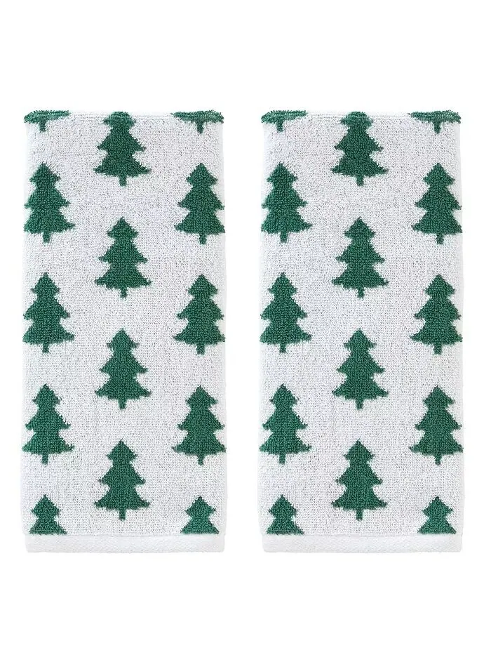 Набор полотенец для рук SKL Home Holiday Trees хлопковых с узором, 2 шт
