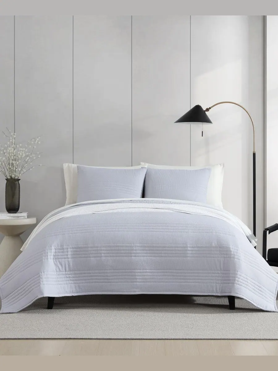 Комплект постельного белья из 3 предметов, полосатый, цвет сирсакер, размер King Vera Wang