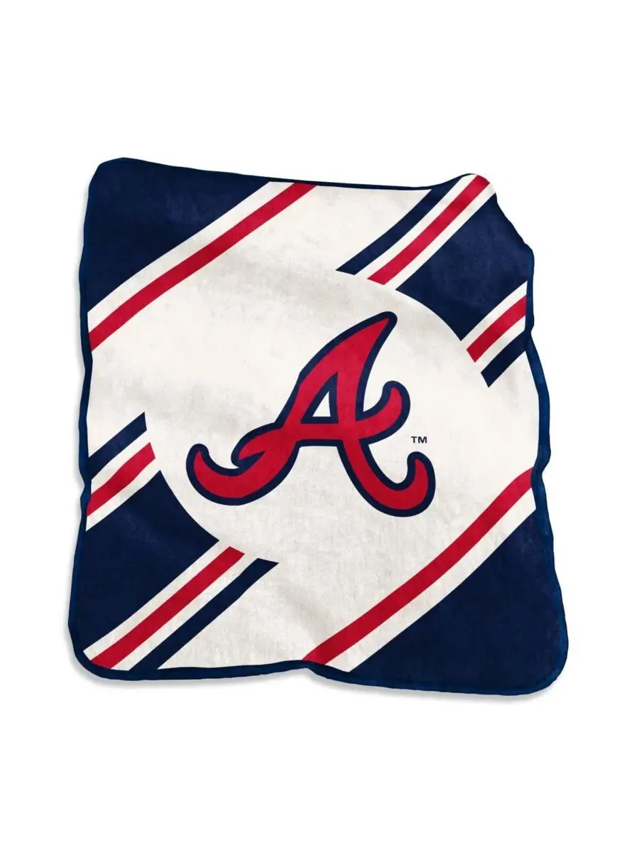 Плед флисовый с принтом Atlanta Braves Raschel Stripe Throw Logo Brands