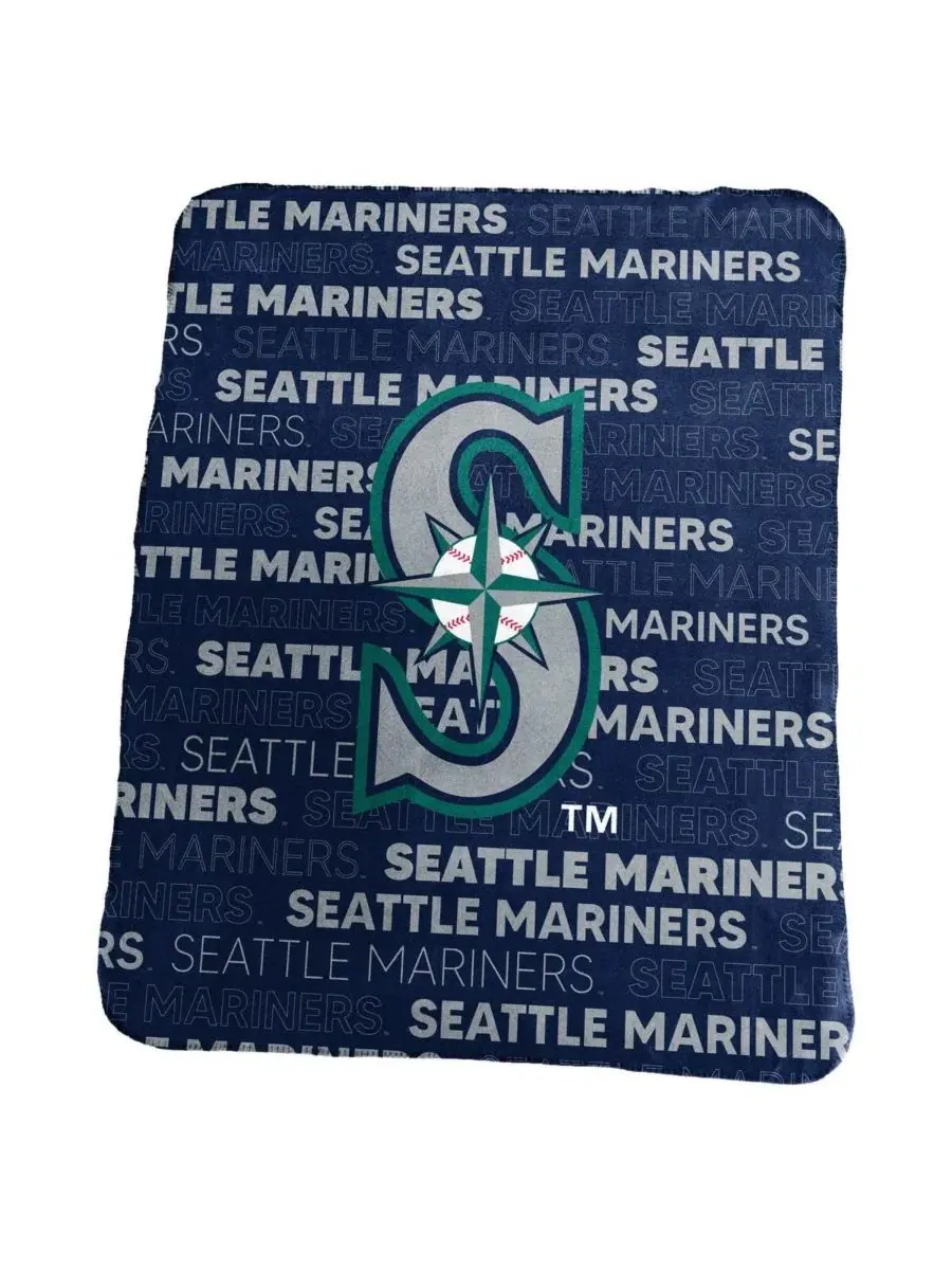Плед из классического флиса с символикой команды Seattle Mariners, 127 x 152 см Logo Brands