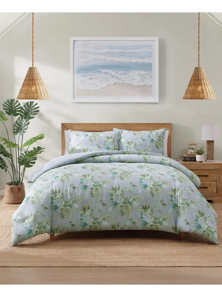 Комплект пододеяльника Tommy Bahama Home с флористическим принтом, 3 предмета, King