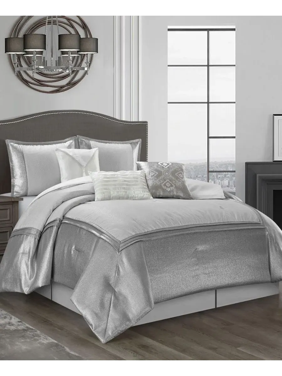 Комплект постельного белья Lucille Solid Color 7-Pc. Comforter Set, California King Stratford Park