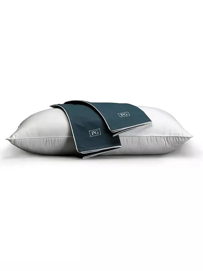 Наперник (чехол) на подушку из 100 % хлопка и сатина queen-size Pillow Guy синий