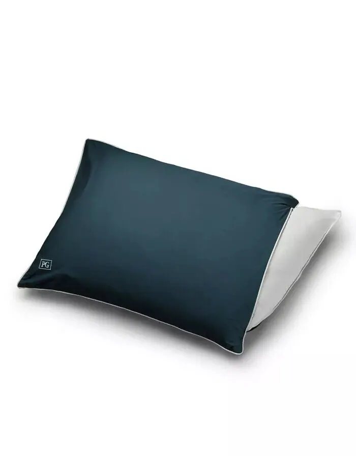 Наперник (чехол) на подушку из 100 % хлопка и сатина queen-size Pillow Guy синий — изображение 3 из 6, темно-синий