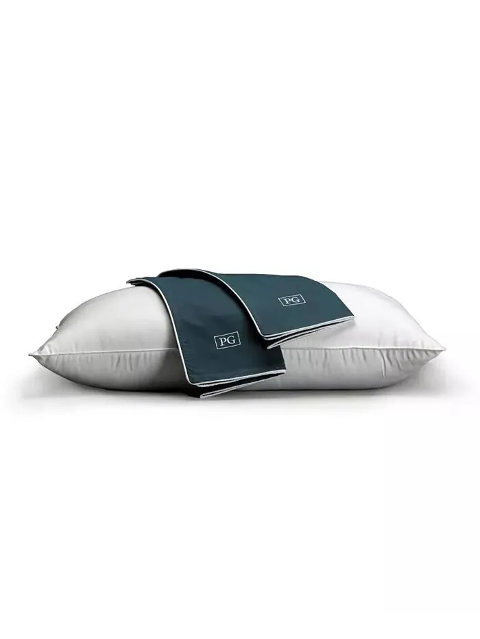 Наперник (чехол) на подушку из 100 % хлопка и сатина queen-size Pillow Guy синий — изображение 6 из 6, темно-синий