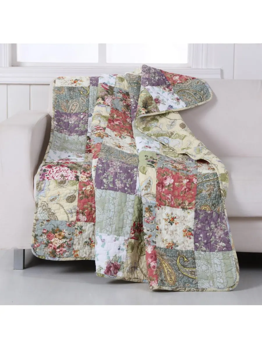 Плед Blooming Prairie, 50 x 60 дюймов Greenland Home Fashions — изображение 2 из 5, мульти