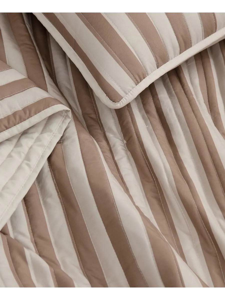 Комплект постельного белья Weston Stripe из 2 предметов, размер Twin/Twin XL Truly Soft — изображение 3 из 4, коричневый
