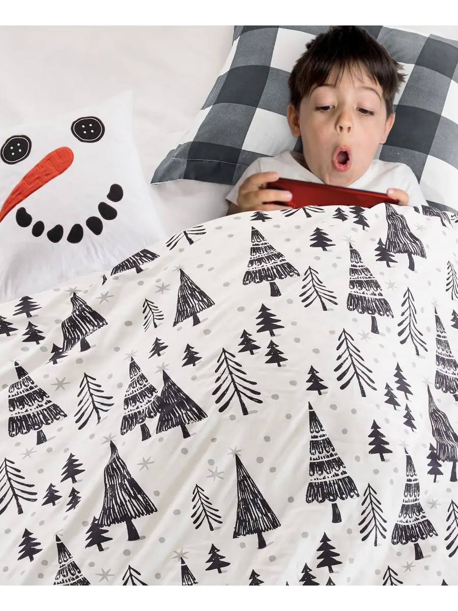 Комплект постельного белья home merry and bright northern star, 3 предмета, размер king Levtex — изображение 5 из 8, черный