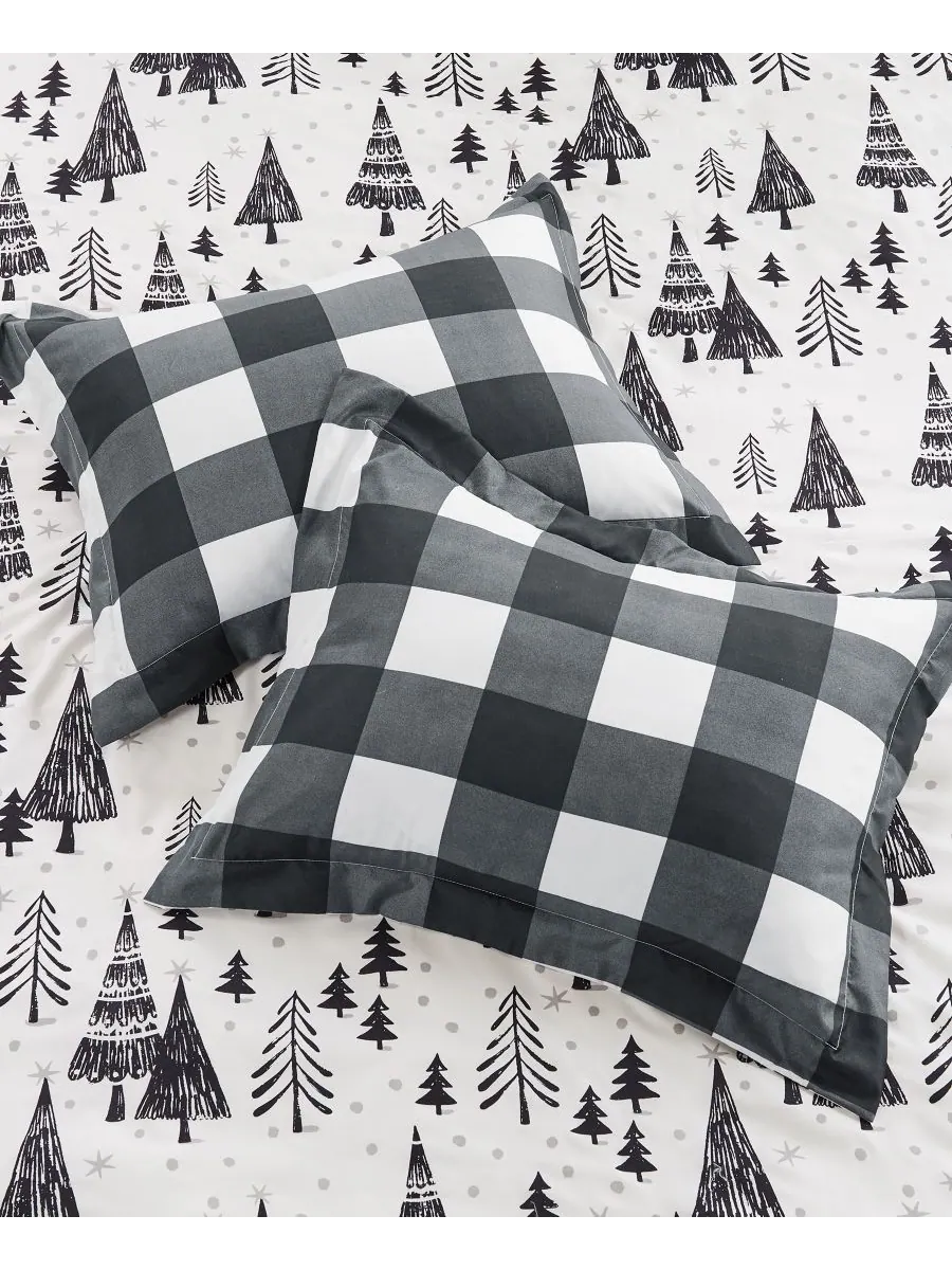 Комплект постельного белья home merry and bright northern star, 3 предмета, размер king Levtex — изображение 6 из 8, черный