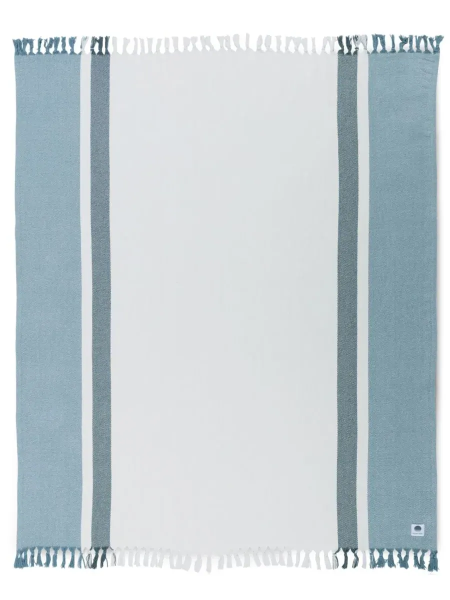 Пляжное покрывало Oceanside из моющегося хлопка, 168 x 203 см Beach State, High Tide Stripes