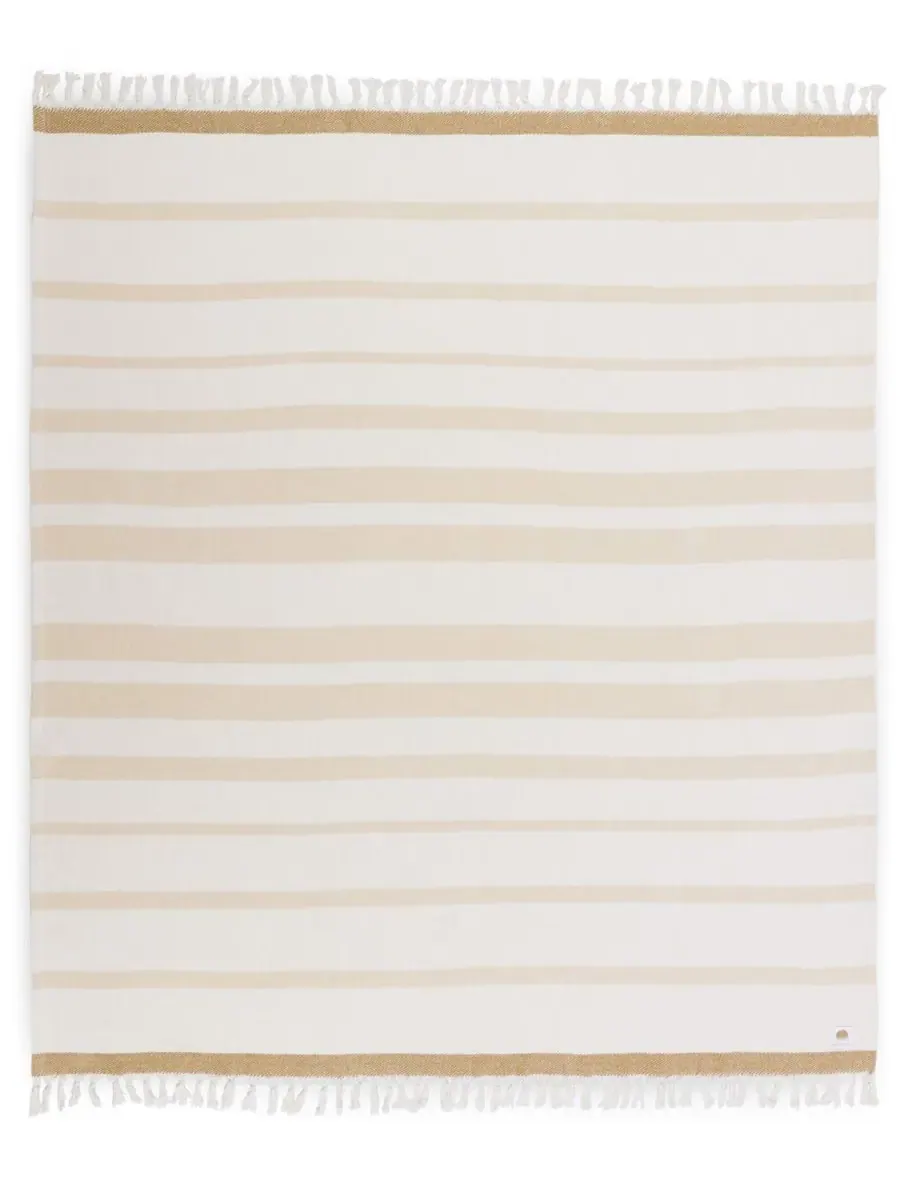 Пляжное покрывало Oceanside из моющегося хлопка, 168 x 203 см Beach State, Driftwood Stripes