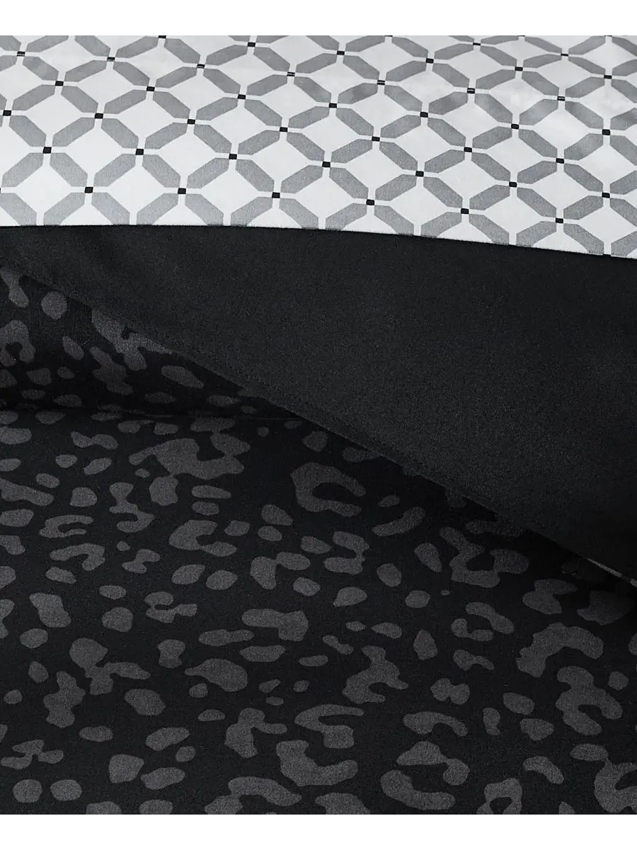 Комплект постельного белья Leopard Bed in a Bag, 8 предметов, Queen Nine West — изображение 5 из 9, черный